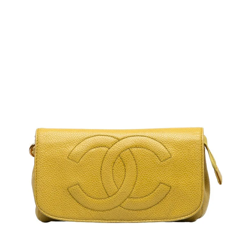 Chanel bags as wedding day accessoriesChanel Cocomark Porch Yellow Caviar   Chanel