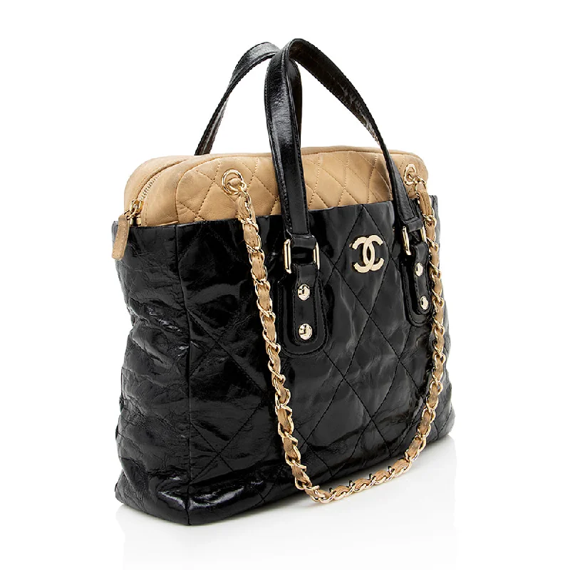 Chanel bags with modern touchesChanel Glazed Calfskin Portobello Large Tote - FINAL SALE (16186)