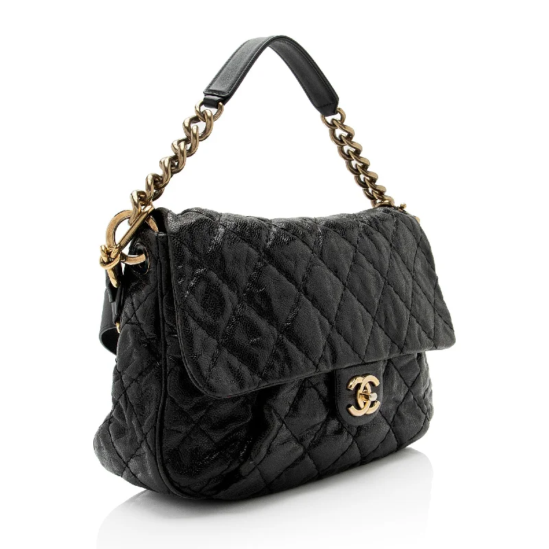 Chanel bags sale 2025Chanel Glazed Caviar Coco Pleats Messenger Bag (KGhO50)