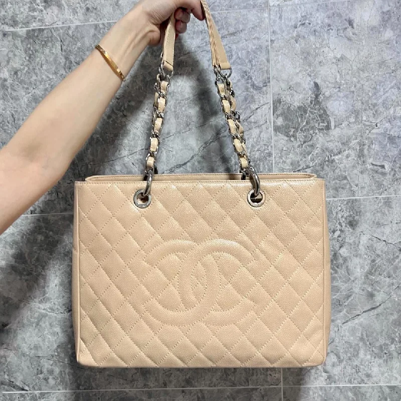 Chanel bags for women with minimalist styleGST Caviar Grand Shopping Tote Beige No 17