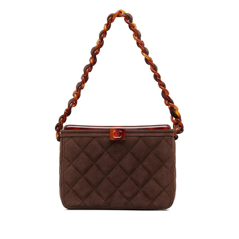 Chanel bags with classic and elegant designsChanel Matrases Cocomark Chain Vanity Bag Brown wedish Lady Chanel