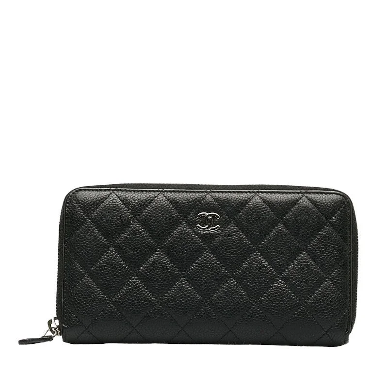 Chanel bags in luxury boutiques worldwideChanel Matrases Coco Round Long Wallet Black Caviar S  Chanel