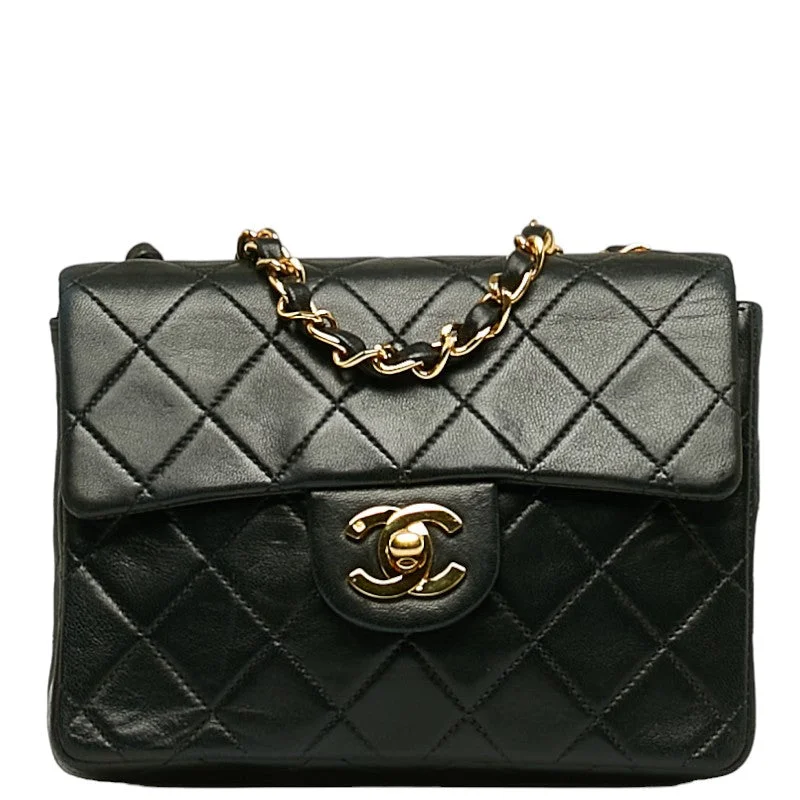 Chanel Classic Flap Bag for Evening PartyChanel Mini Mattress Cocomark Gold  houlder Bag Black   CHANEL