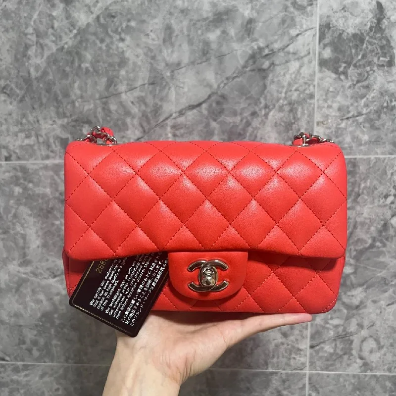 Chanel bags sale 2025Rectangular Mini Classic Flap CF Salmon Red No. 26