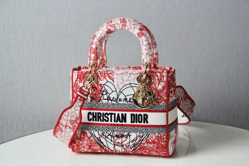 Christian Dior tote bags with a printed Dior logo on the frontChristian Dior Bags - 4908