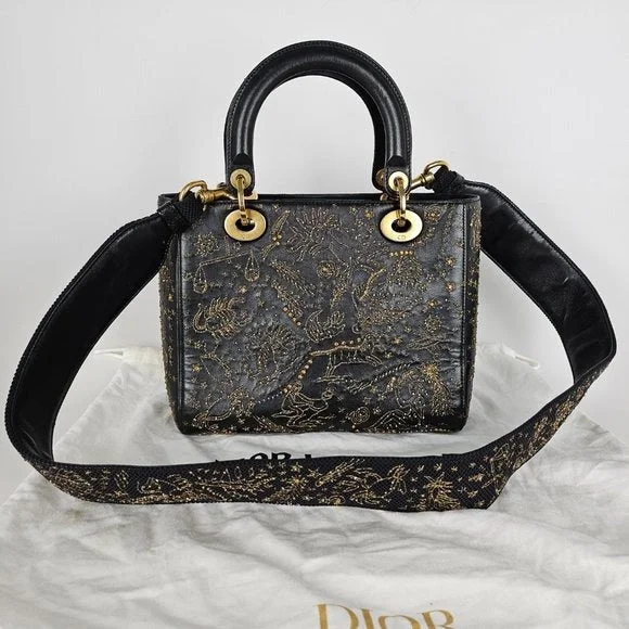 Christian Dior bags with a quilted pattern and gold - toned hardwareChristian Dior I Feel Blue Constellation Medium Lady Bag Navy