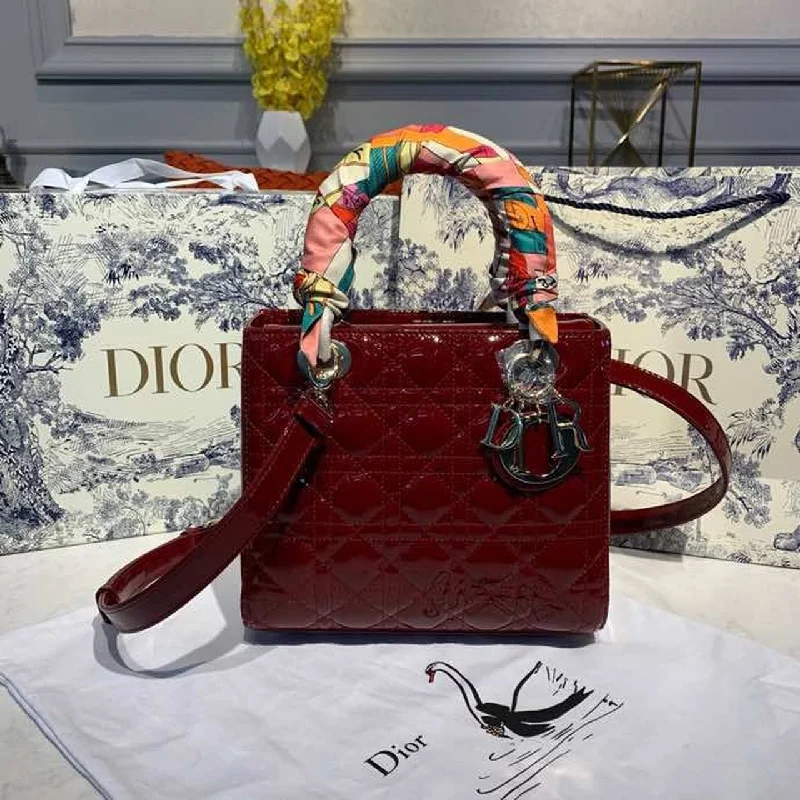 Christian Dior handbags with a snap - button closure and a decorative buckleChristian Dior MeChristian Diorum Lady Bag