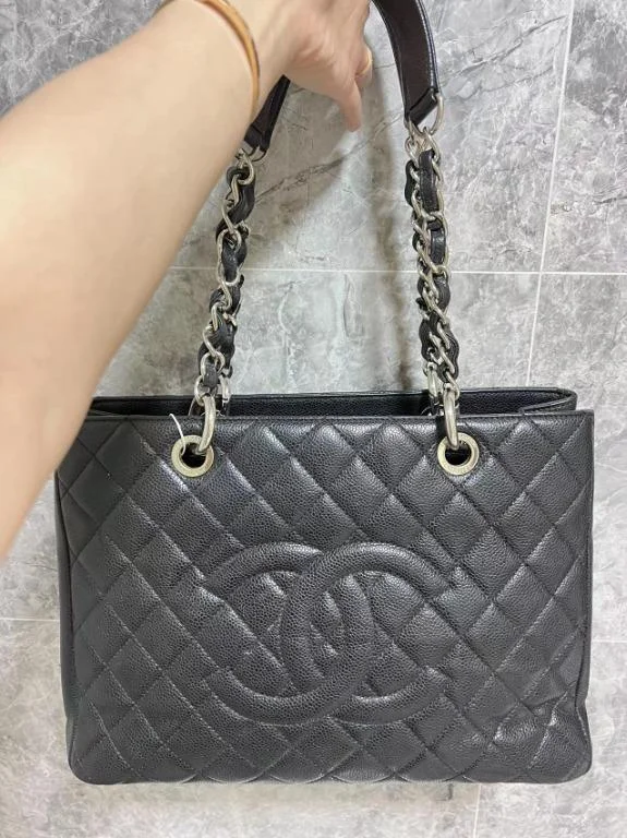 Chanel bags for the minimalist fashion[Clearance] Authentic Grand Shopping Tote GST with Silver Hardware