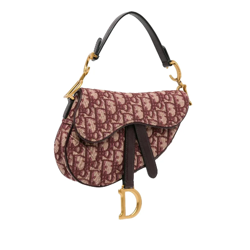 Christian Dior handbags with a detachable mirror for on - the - go touch - upsDior Mini Oblique Saddle (5lm2Ih)