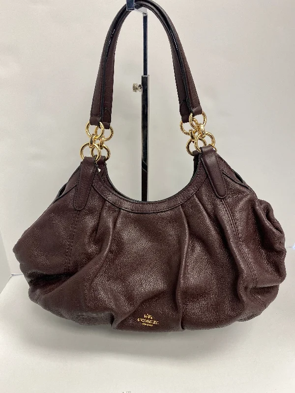 Coach bags with a front - flap pocket and a turnlock for a classic aestheticHandbag Designer By Coach  Size: Large